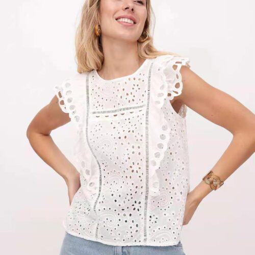 Blusa Calada Blanca Sin Mangas