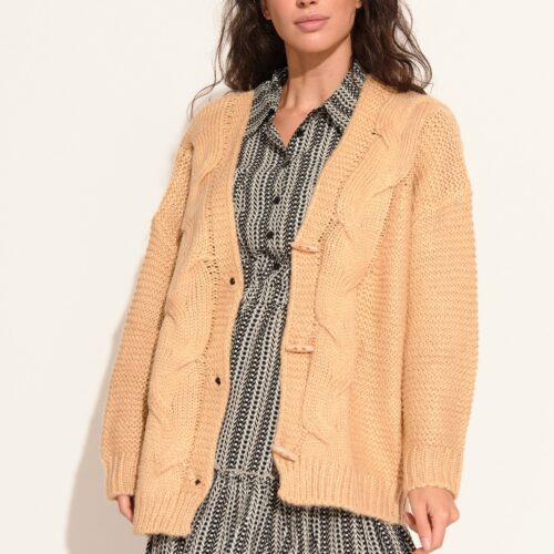 Chaqueta Beige Con Botones