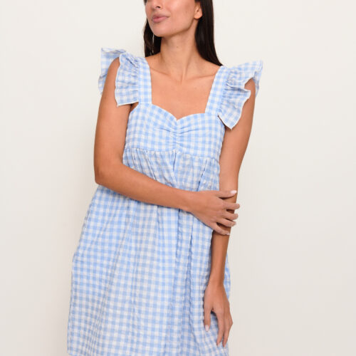 Vestido Vichy Azul Tirantes