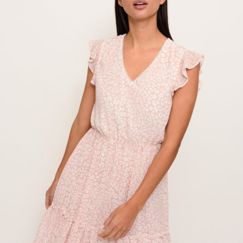 Vestido Animal Print Rosa