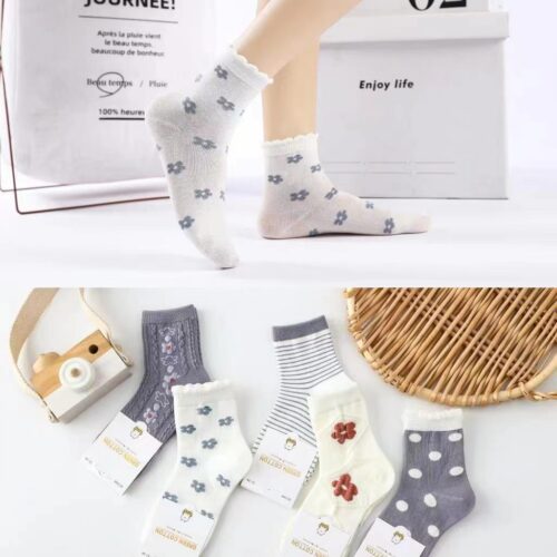 Calcetines Infantiles Estampado Flores