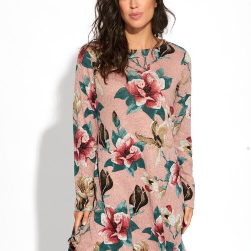 Vestido Corto Rosa Estampad Flores