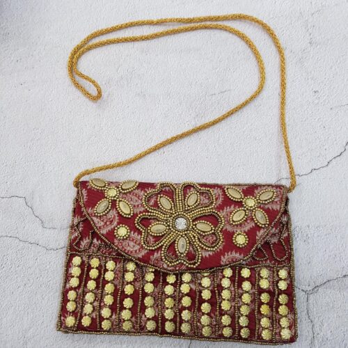 Bolso de India Pequeño Granate