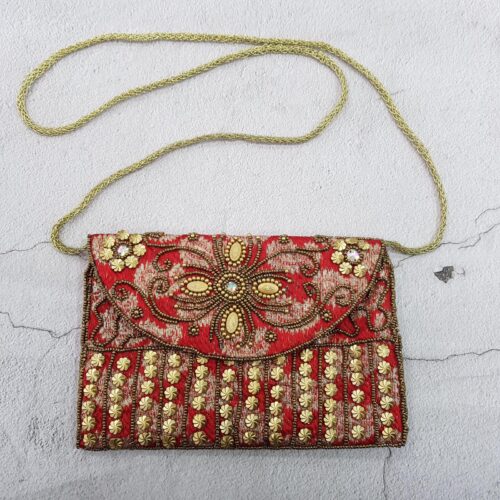 Bolso de India Pequeño Granate