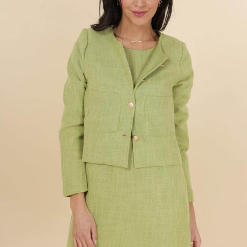 Chaqueta Midi Verde