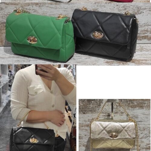 Bolso De Piel Acolchado