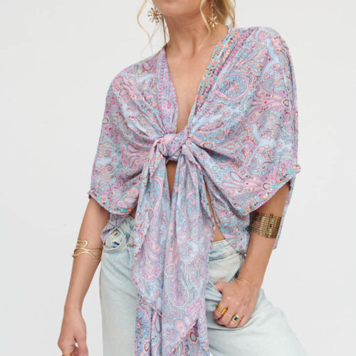 Blusa Boho Tipo Kimono