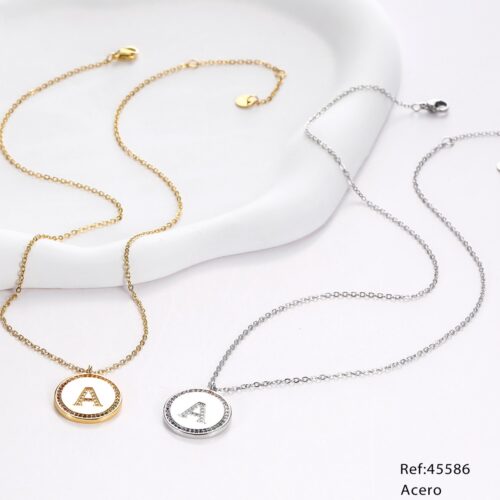 Collar Inicial Acero "A"