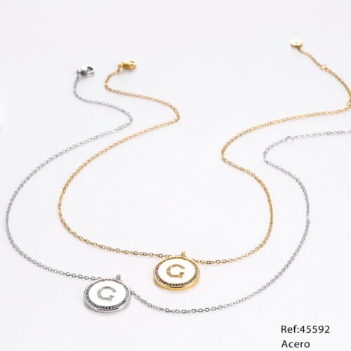 Collar Inicial Acero "G"