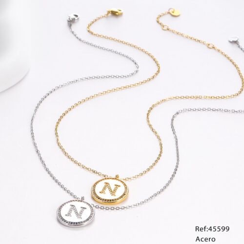 Collar Inicial Acero "N"
