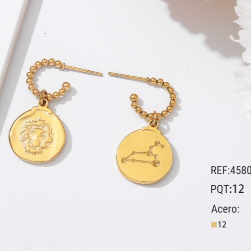 Pendientes Acero Leo