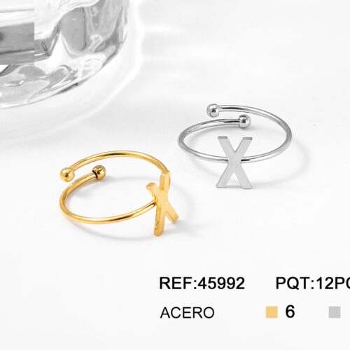 Anillo Acero Inicial ¨X¨