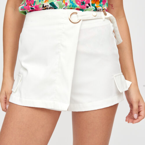 Short Blanco Cruzado