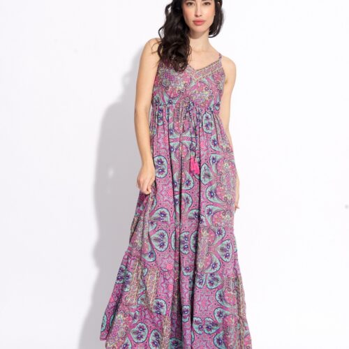 Vestido Largo Seda Tirantes