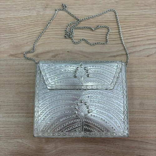 Bolso Rígido Cuadrado Plata