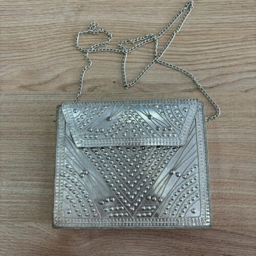 Bolso Rígido Cuadrado Plata