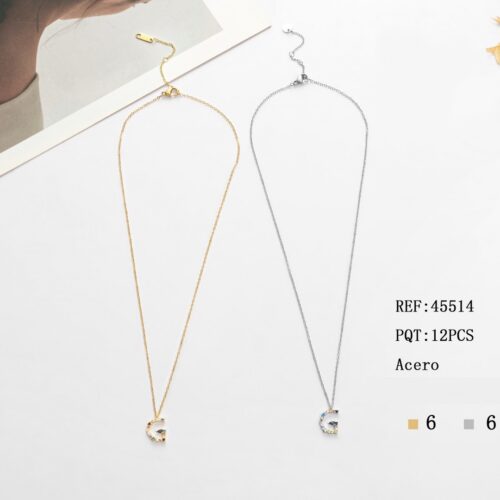 Collar Acero Inicial "G"