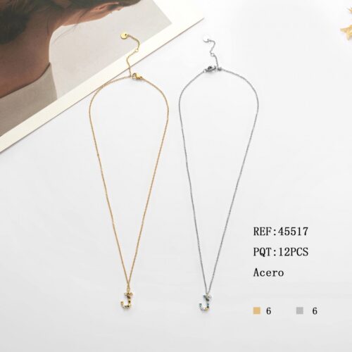 Collar Acero Inicial "J"