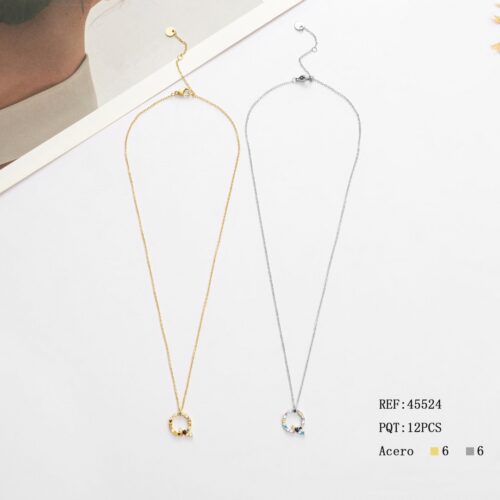 Collar Acero Inicial "Q"