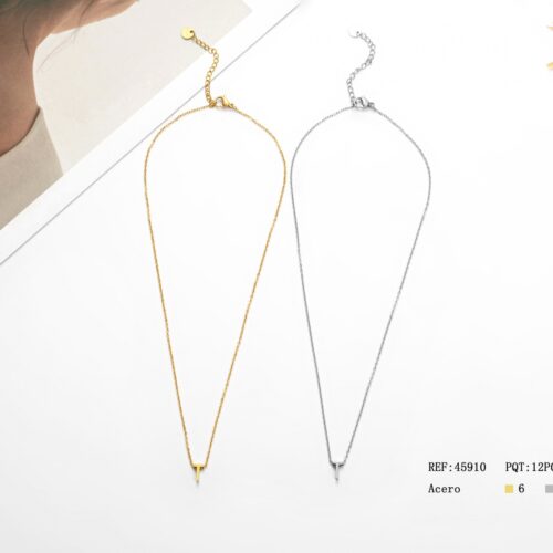 Collar Acero Inicial "T"