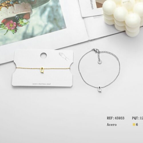 Pulsera Acero Inicial ¨Q¨