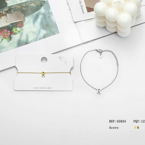Pulsera Acero Inicial ¨R¨