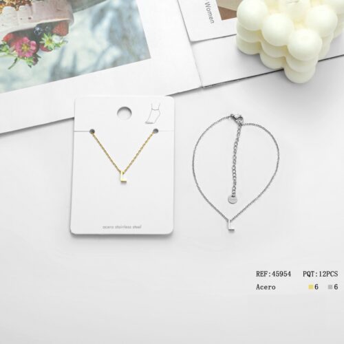 Pulsera Acero Inicial ¨L¨