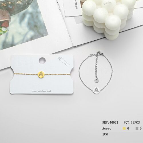 Pulsera Acero Inicial ¨A¨