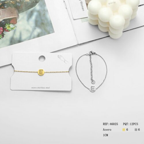 Pulsera Acero Inicial ¨E¨