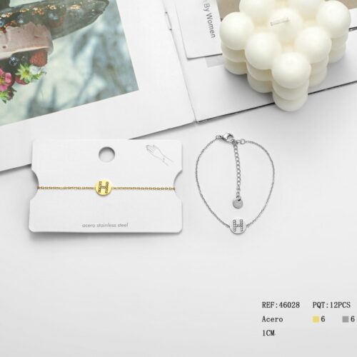 Pulsera Acero Inicial ¨H¨