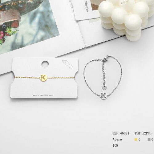 Pulsera Acero Inicial ¨K¨