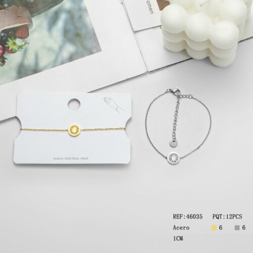 Pulsera Acero Inicial ¨O¨
