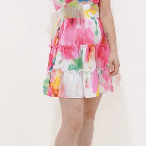 Vestido Corto Tie Dye Claro
