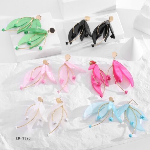 Pendientes Acero Nacarado Campanilla