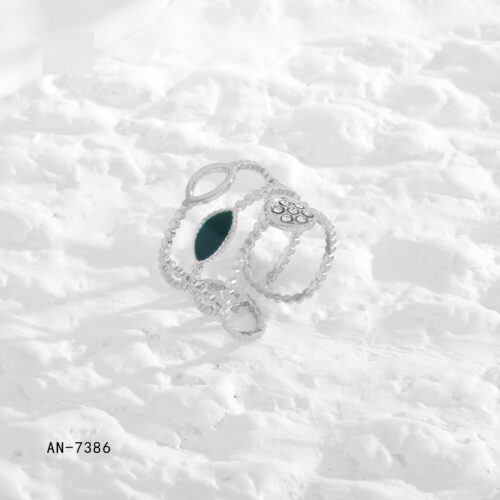 Anillo Acero Plateado