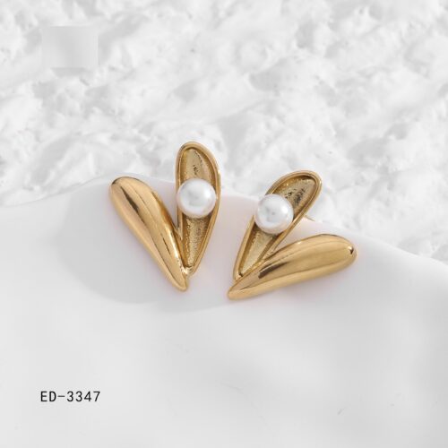 Pendientes Acero Dorado Corazón
