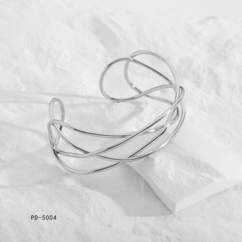 Brazalete Acero Plateado