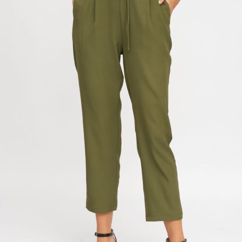 Pantalón Verde Militar con Cintura de Cordón