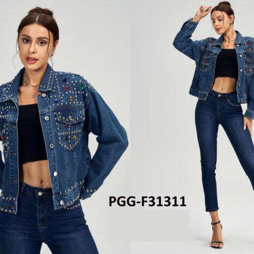 Chaqueta Vaquera Tachuelas y Diamantes
