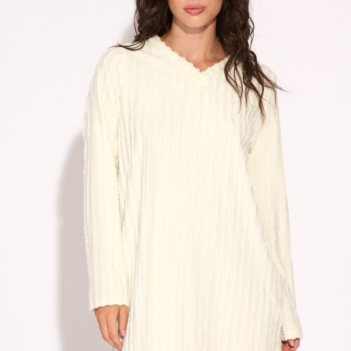 Vestido Corto Punto Blanco