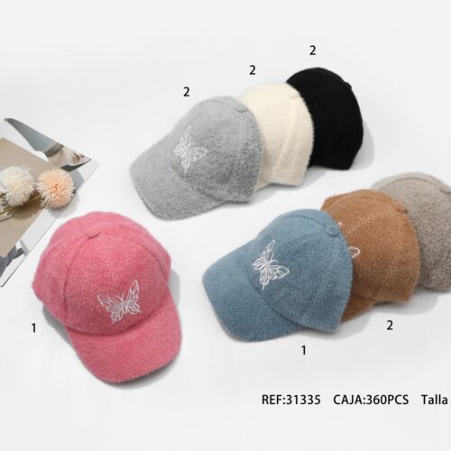 Gorra Mujer Invierno Dibujo Mariposa