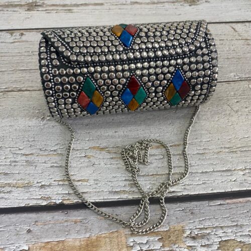 Bolso Rígido Tubo Plateado