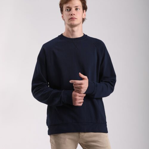 Sudadera Básica Lisa Azul Marino