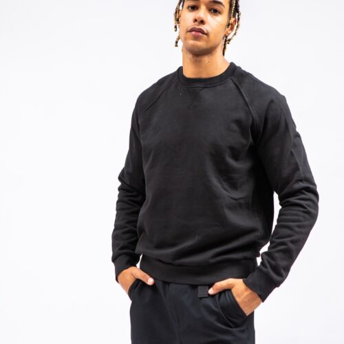 Sudadera Básica Lisa Negra