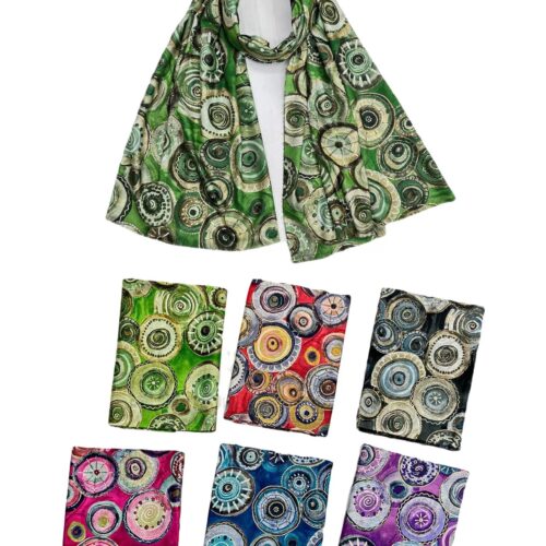 Pañuelo Reversible Estampado Detalle Dorado Una Cara