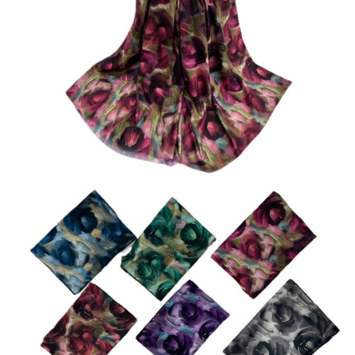 Pañuelo Reversible Estampado Detalle Dorado Una Cara