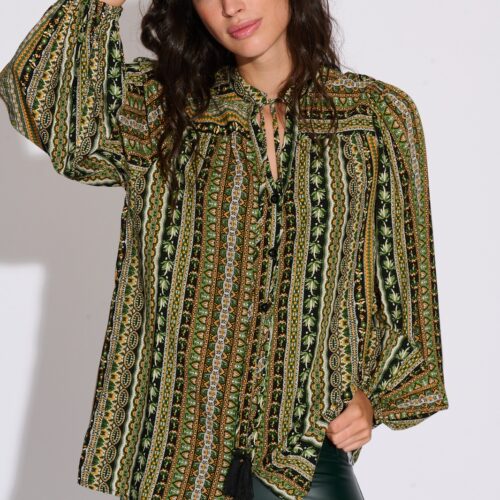 Camisa Verde Estampado