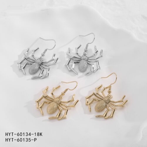 Pendientes Acero Arañas