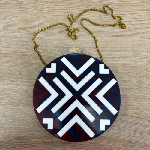 Bolso Rígido Redondo Estampado