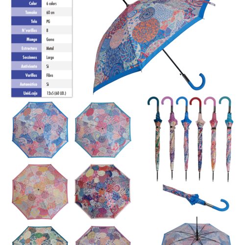 Paraguas Largos Estampados